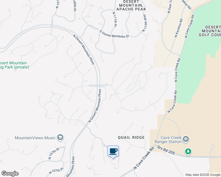 map of restaurants, bars, coffee shops, grocery stores, and more near 11150 East Nugget Drive in Scottsdale