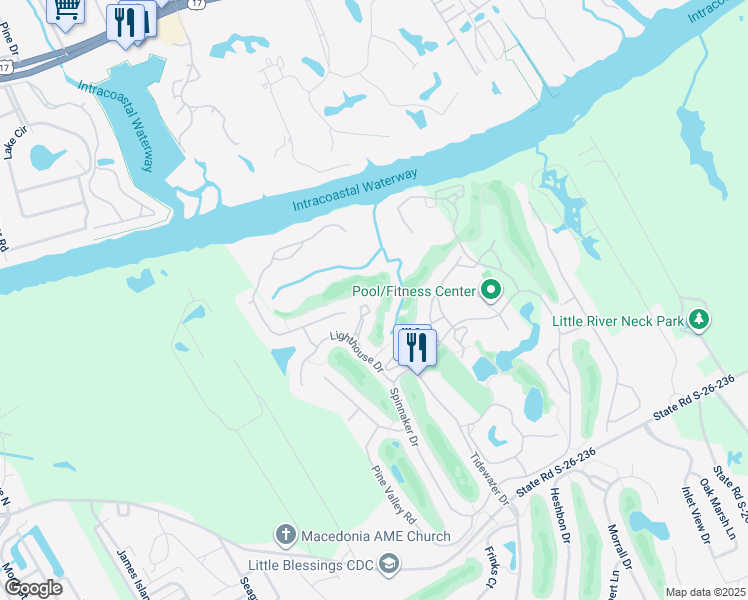 map of restaurants, bars, coffee shops, grocery stores, and more near 4434 Lighthouse Drive in North Myrtle Beach