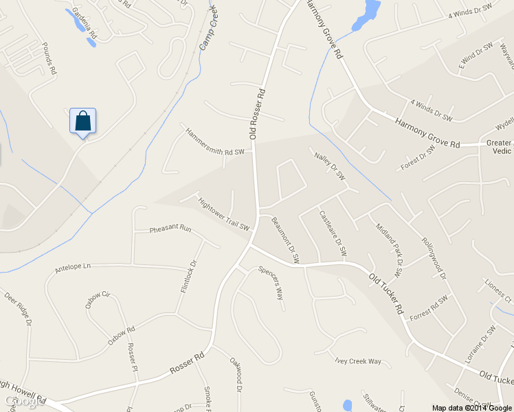 map of restaurants, bars, coffee shops, grocery stores, and more near 373 Old Rosser Road in Stone Mountain