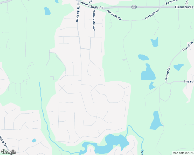 map of restaurants, bars, coffee shops, grocery stores, and more near 445 Settlers Ridge Lane in Hiram