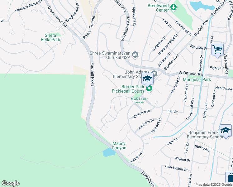 map of restaurants, bars, coffee shops, grocery stores, and more near 1780 Moccasin Trail Circle in Corona