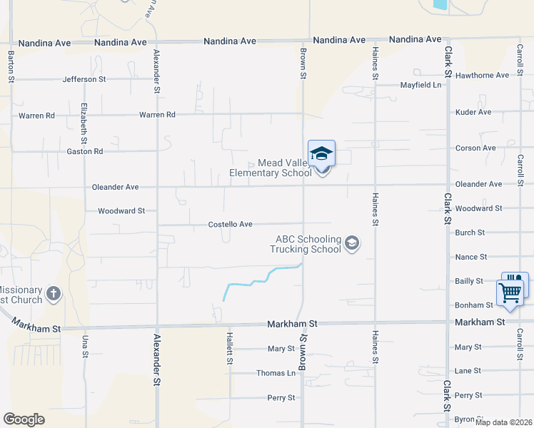 map of restaurants, bars, coffee shops, grocery stores, and more near 20815 Costello Avenue in Perris