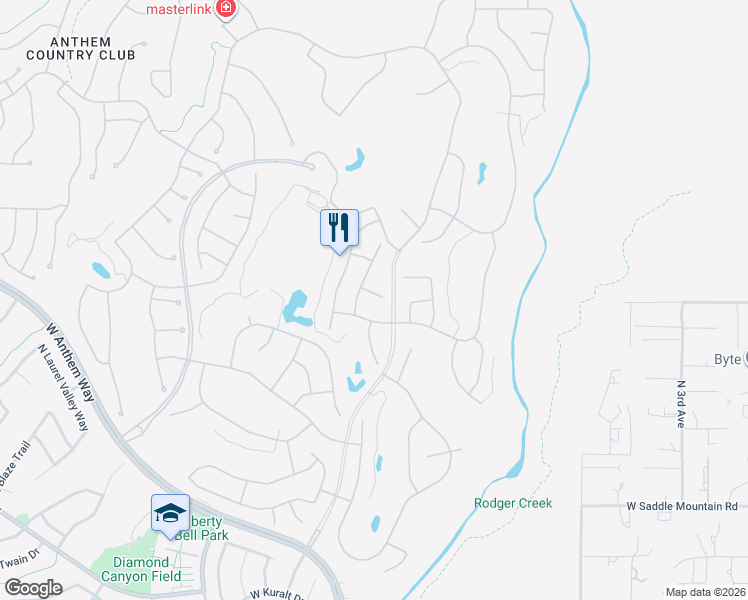map of restaurants, bars, coffee shops, grocery stores, and more near 1446 West Whitman Court in New River