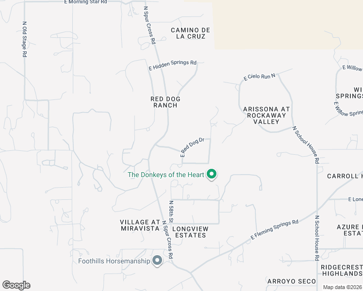 map of restaurants, bars, coffee shops, grocery stores, and more near 5802 East Red Dog Drive in Cave Creek