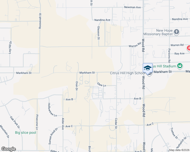map of restaurants, bars, coffee shops, grocery stores, and more near 18385 Markham Street in Riverside