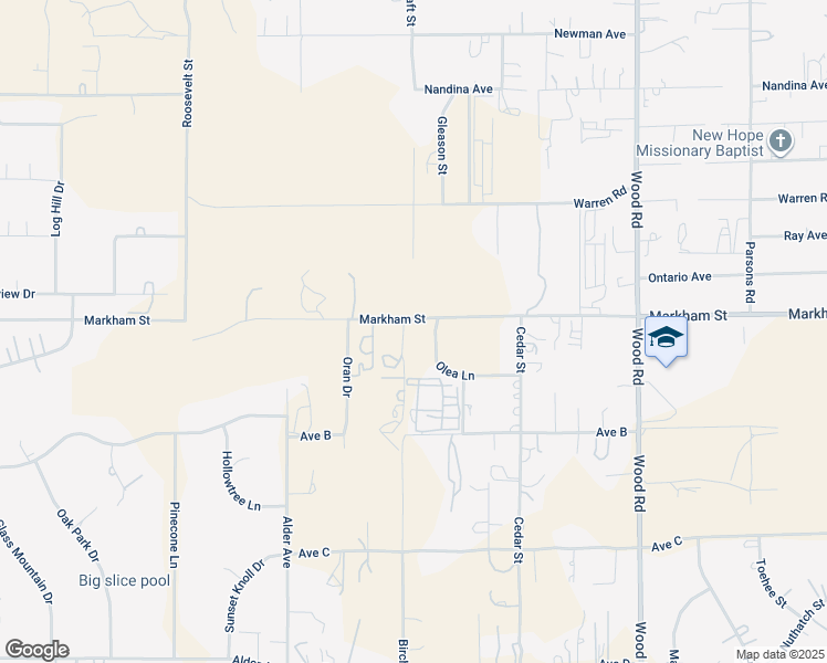 map of restaurants, bars, coffee shops, grocery stores, and more near 18345 Markham Street in Riverside