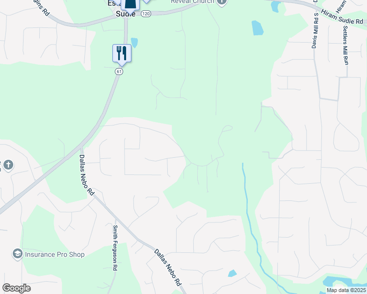 map of restaurants, bars, coffee shops, grocery stores, and more near 389 Campground School Road in Dallas