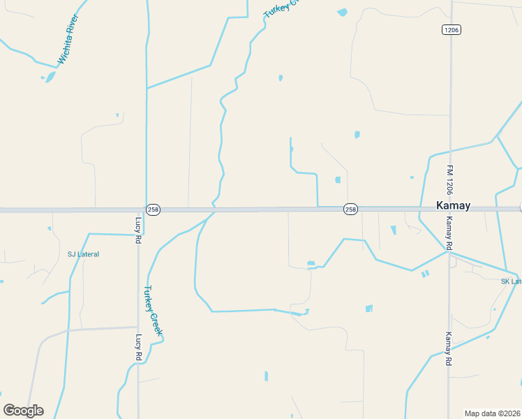 map of restaurants, bars, coffee shops, grocery stores, and more near 8813 Texas 258 in Electra