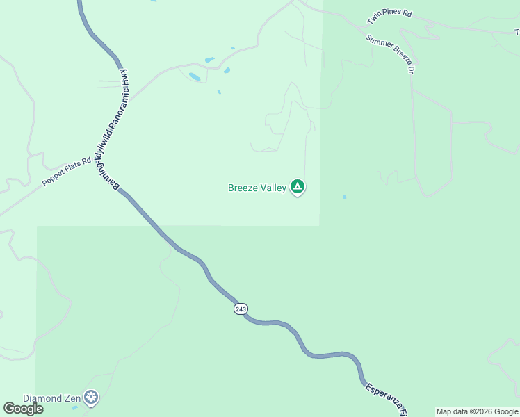 map of restaurants, bars, coffee shops, grocery stores, and more near Twin Pines Road in Riverside County