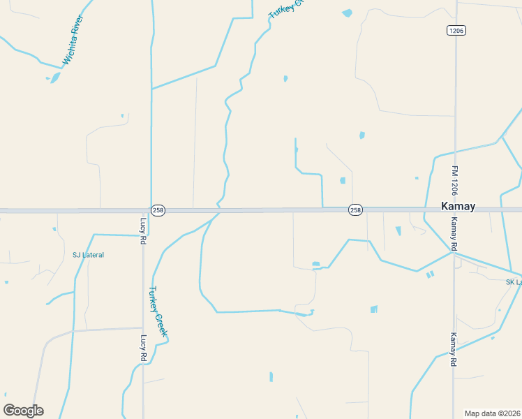 map of restaurants, bars, coffee shops, grocery stores, and more near 8813 Texas 258 in Electra