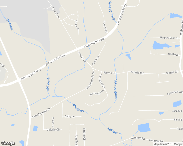 map of restaurants, bars, coffee shops, grocery stores, and more near 815 Morningside Drive in Hiram