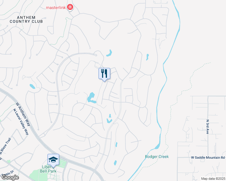 map of restaurants, bars, coffee shops, grocery stores, and more near 1446 West Whitman Court in New River