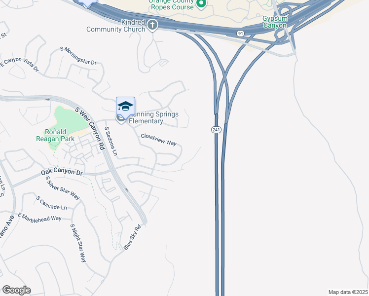 map of restaurants, bars, coffee shops, grocery stores, and more near 8884 East Crestview Lane in Anaheim