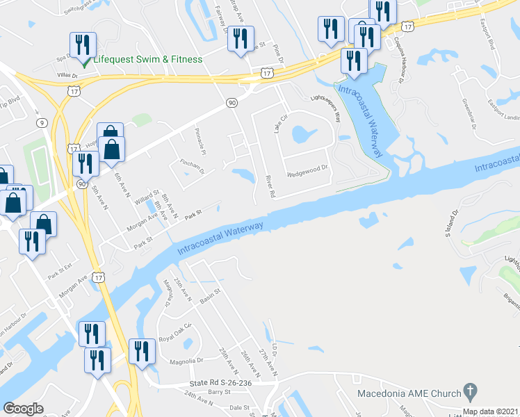 map of restaurants, bars, coffee shops, grocery stores, and more near 204 Kingsport Road in North Myrtle Beach