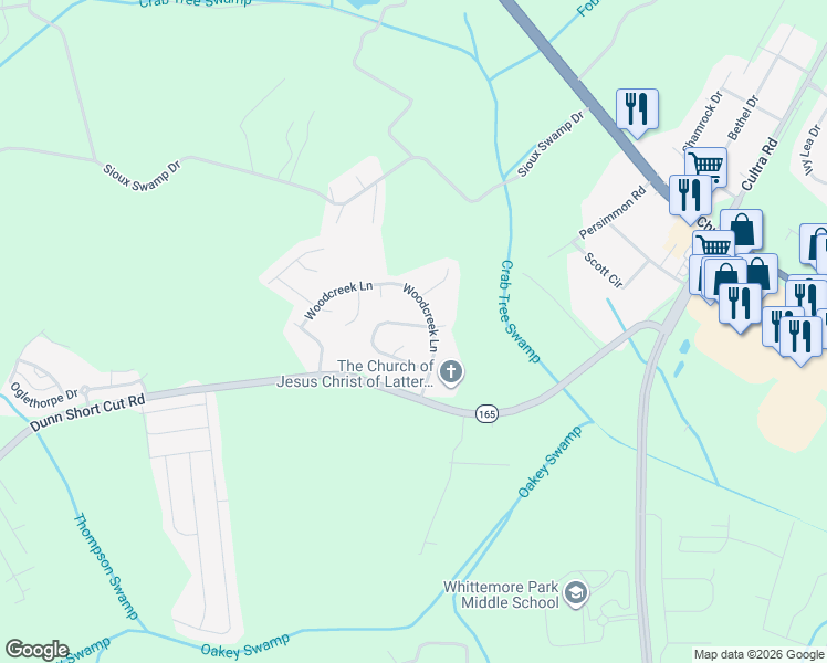 map of restaurants, bars, coffee shops, grocery stores, and more near 1109 Green Fir Loop in Conway