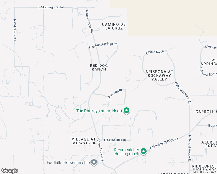 map of restaurants, bars, coffee shops, grocery stores, and more near 5802 East Red Dog Drive in Cave Creek