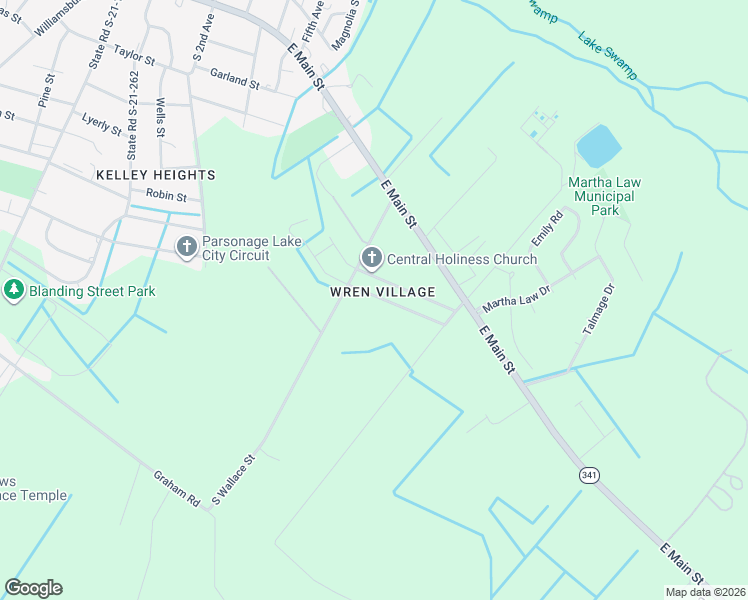 map of restaurants, bars, coffee shops, grocery stores, and more near 916 McFadden Street in Lake City