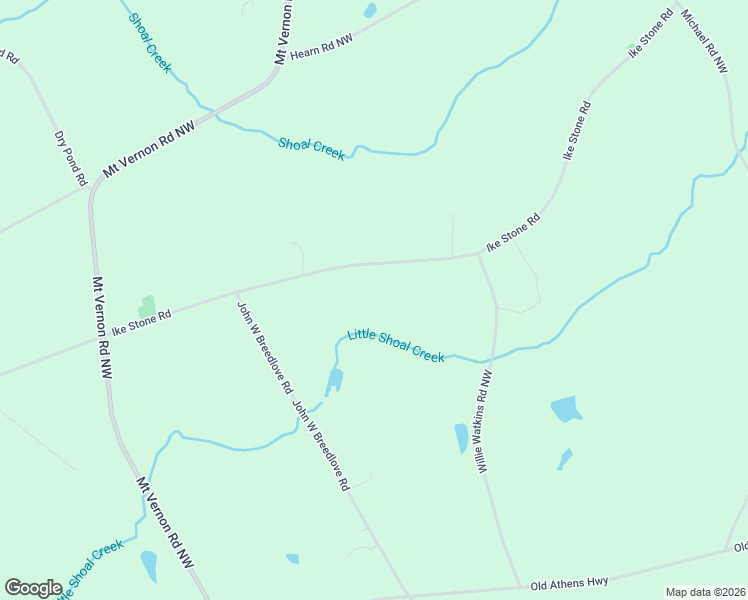 map of restaurants, bars, coffee shops, grocery stores, and more near 2781 Ike Stone Road in Monroe