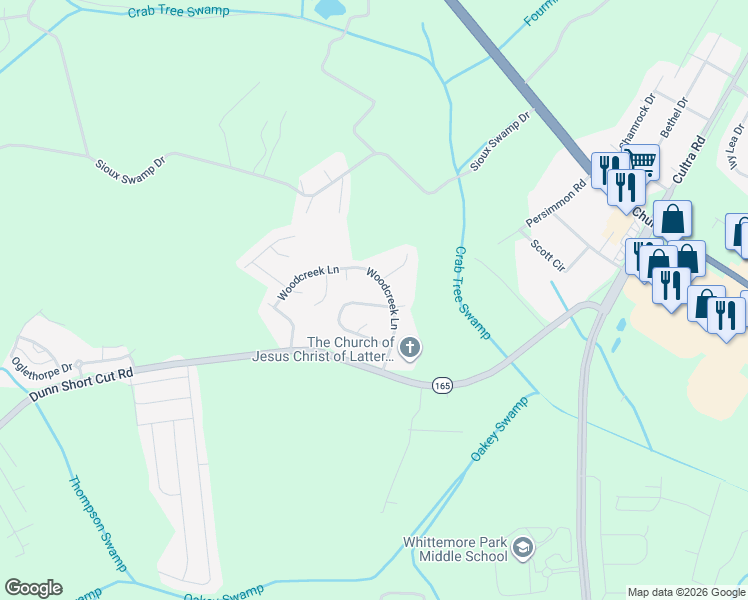 map of restaurants, bars, coffee shops, grocery stores, and more near 1109 Green Fir Loop in Conway