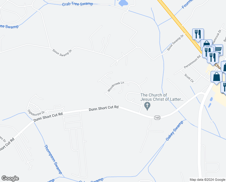 map of restaurants, bars, coffee shops, grocery stores, and more near 1104 Cocksfoot Lane in Conway