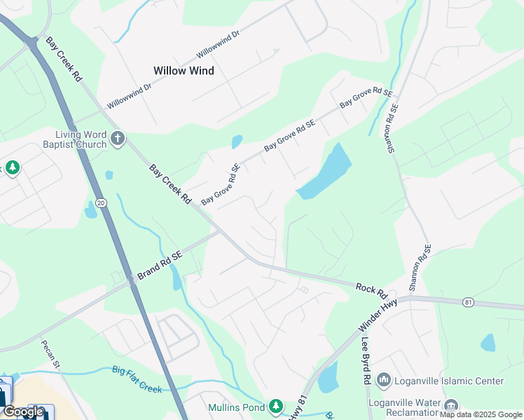 map of restaurants, bars, coffee shops, grocery stores, and more near 605 Amanda Leigh Court in Loganville