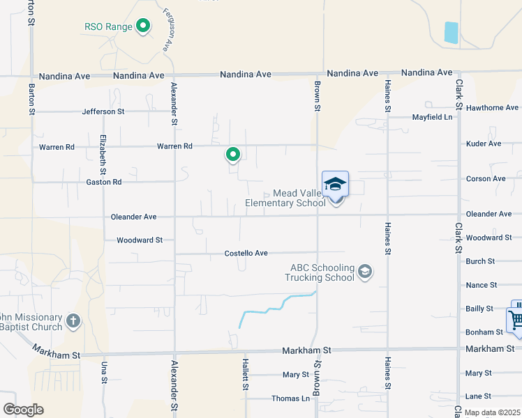 map of restaurants, bars, coffee shops, grocery stores, and more near 20810 Oleander Avenue in Perris
