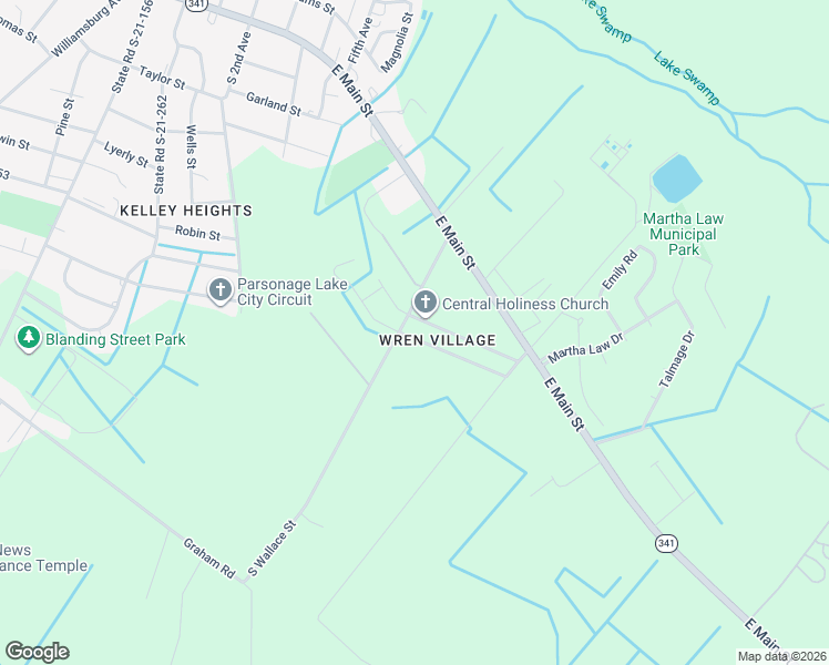 map of restaurants, bars, coffee shops, grocery stores, and more near 911 Salters Street in Lake City