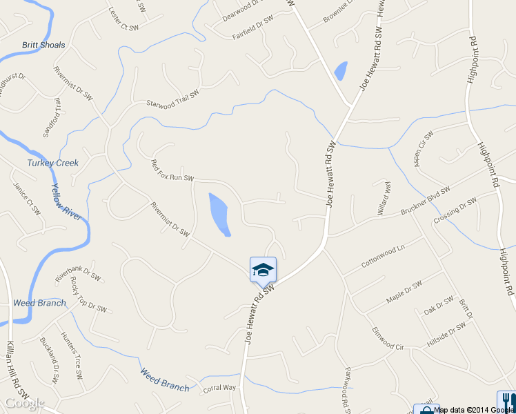 map of restaurants, bars, coffee shops, grocery stores, and more near 3532 Harvest Moon Trce Southwest in Lilburn