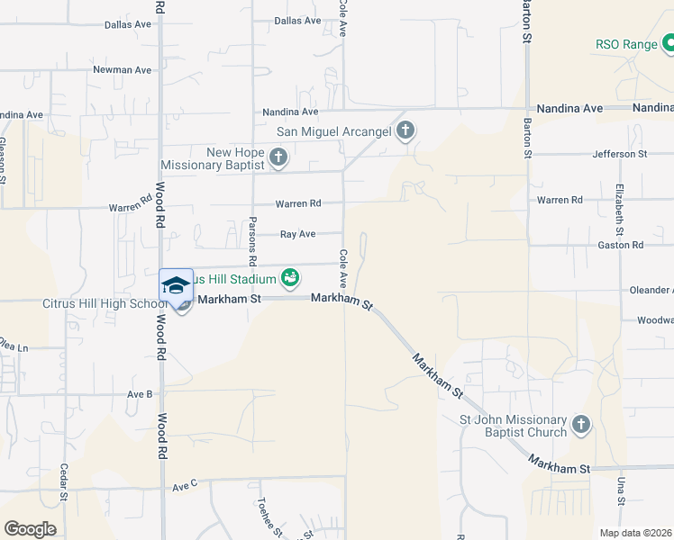 map of restaurants, bars, coffee shops, grocery stores, and more near 17921 Cole Avenue in Riverside