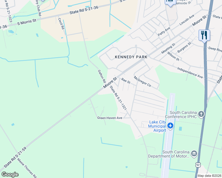 map of restaurants, bars, coffee shops, grocery stores, and more near 505 Davis Street in Lake City