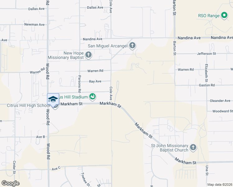 map of restaurants, bars, coffee shops, grocery stores, and more near 17921 Cole Avenue in Riverside