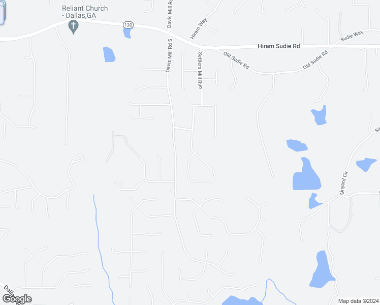 map of restaurants, bars, coffee shops, grocery stores, and more near 649 Settlers Ridge Lane in Hiram