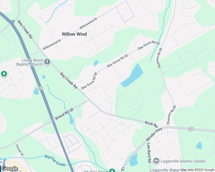 map of restaurants, bars, coffee shops, grocery stores, and more near 605 Amanda Leigh Court in Loganville