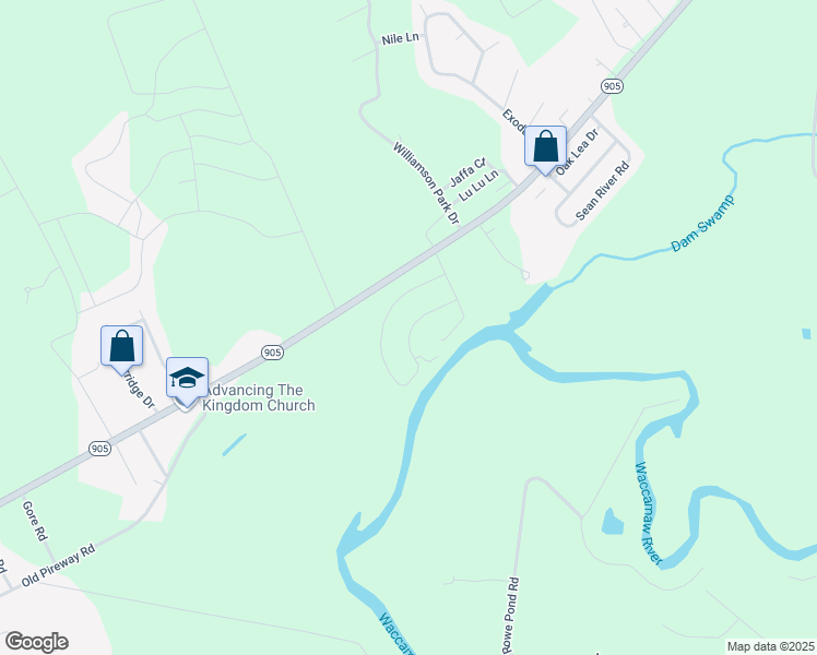 map of restaurants, bars, coffee shops, grocery stores, and more near 1852 South Carolina 905 in Conway