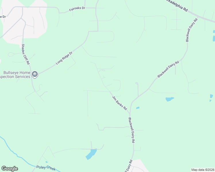 map of restaurants, bars, coffee shops, grocery stores, and more near 335 Jim Banks Road in Jasper