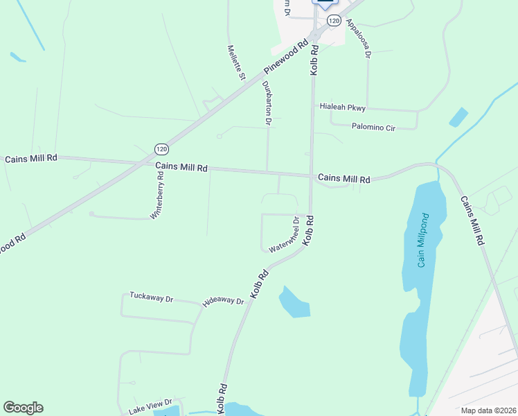 map of restaurants, bars, coffee shops, grocery stores, and more near 2130 Waterwheel Drive in Sumter