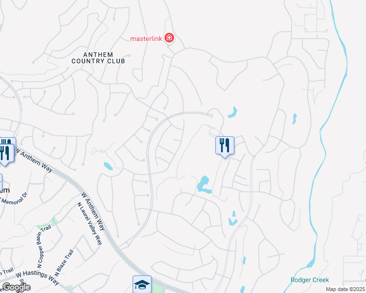 map of restaurants, bars, coffee shops, grocery stores, and more near 41319 North River Bend Road in New River