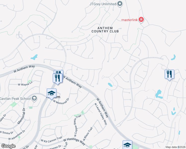 map of restaurants, bars, coffee shops, grocery stores, and more near 41314 North Rolling Green Way in New River