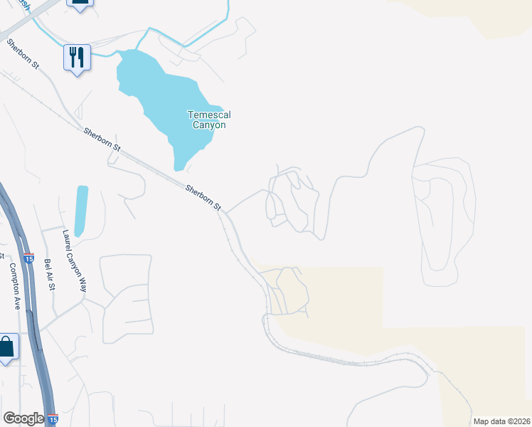 map of restaurants, bars, coffee shops, grocery stores, and more near 1709 Sherborn St in Corona