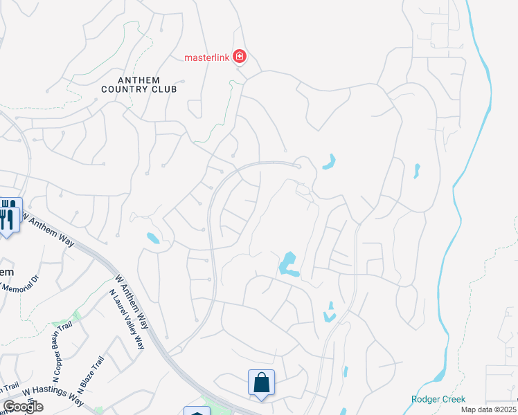 map of restaurants, bars, coffee shops, grocery stores, and more near 41319 North River Bend Road in New River