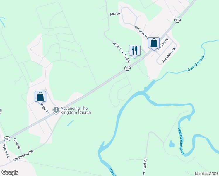 map of restaurants, bars, coffee shops, grocery stores, and more near 1898-1920 Royal Tern Court in Conway
