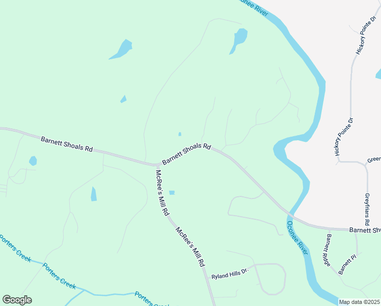 map of restaurants, bars, coffee shops, grocery stores, and more near 3310 South Barnett Shoals Road in Watkinsville