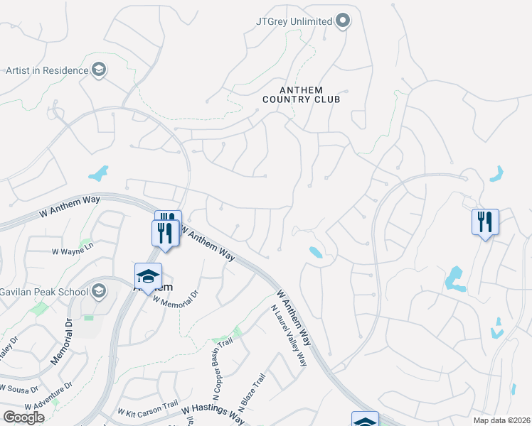 map of restaurants, bars, coffee shops, grocery stores, and more near 2202 West Muirfield Drive in New River