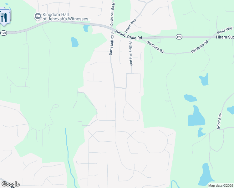 map of restaurants, bars, coffee shops, grocery stores, and more near 482 Davis Mill Road South in Dallas