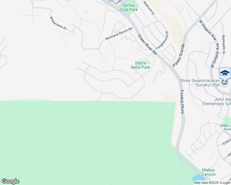 map of restaurants, bars, coffee shops, grocery stores, and more near 2611 Sierra Bella Drive in Corona