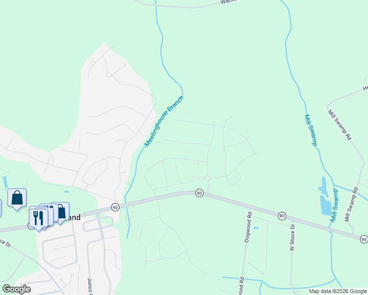 map of restaurants, bars, coffee shops, grocery stores, and more near 2272 Todd Drive in Longs