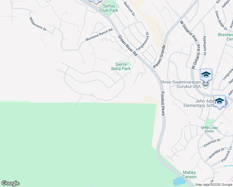 map of restaurants, bars, coffee shops, grocery stores, and more near 2469 Sierra Bella Drive in Corona