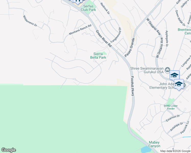 map of restaurants, bars, coffee shops, grocery stores, and more near 2469 Sierra Bella Drive in Corona