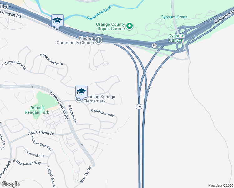 map of restaurants, bars, coffee shops, grocery stores, and more near 910 Canyon Heights Drive in Anaheim