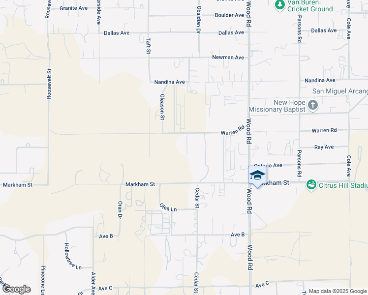 map of restaurants, bars, coffee shops, grocery stores, and more near 17785 Brazier Drive in Riverside